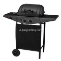 Nướng BBQ bằng gas 2 đầu đốt với đầu đốt bên